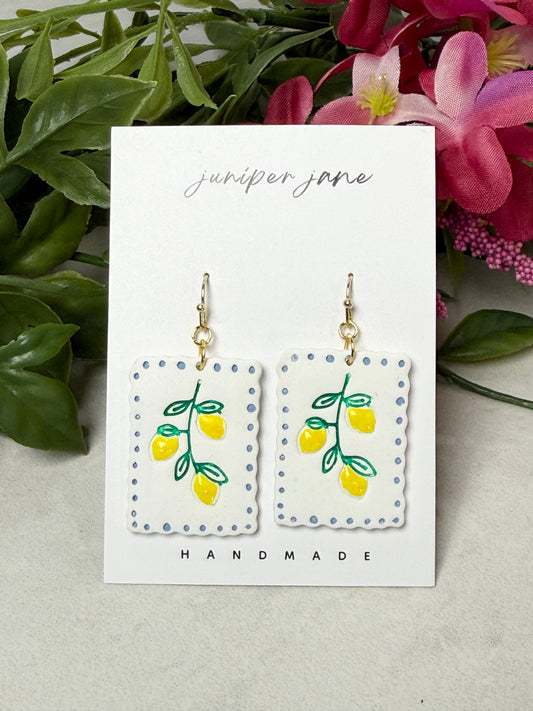 Taormina | Square Lemon Earrings