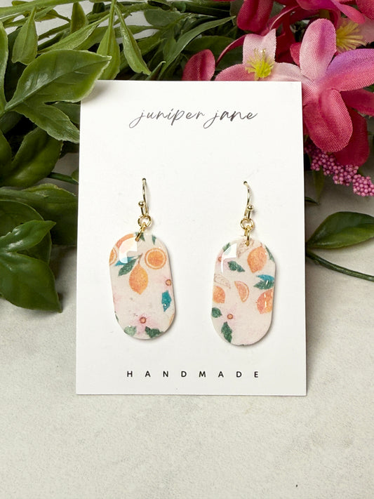 Taormina | Lemon Elongated Oval Dangles