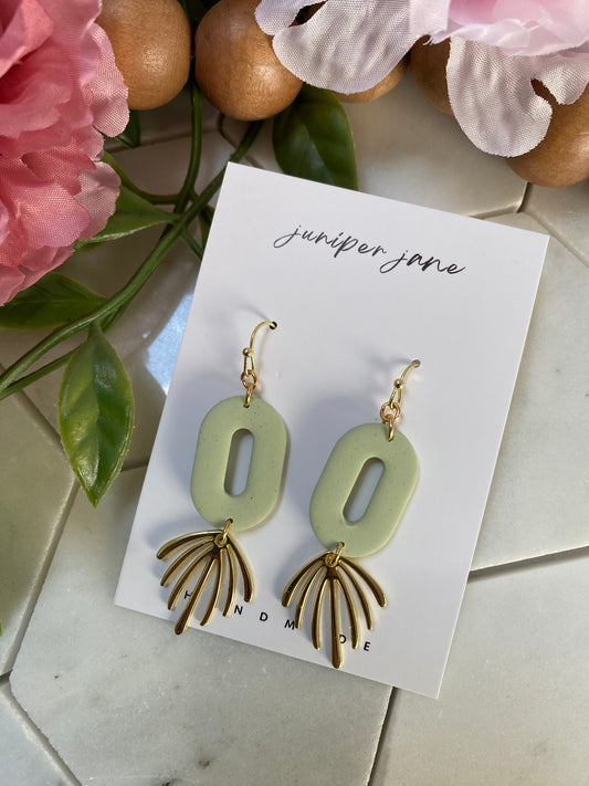 Spring Fling | Oval Hoop Dangle Earrings