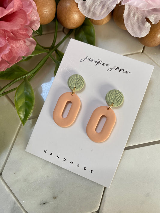 Spring Fling | Oval Hoop Dangle Earrings