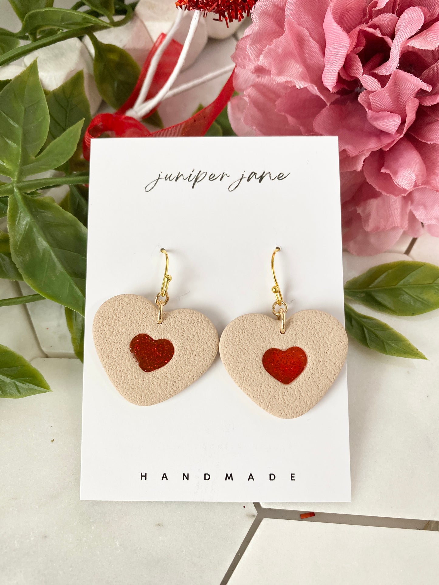 XO | Jammy Heart Cookie Dangle Earrings