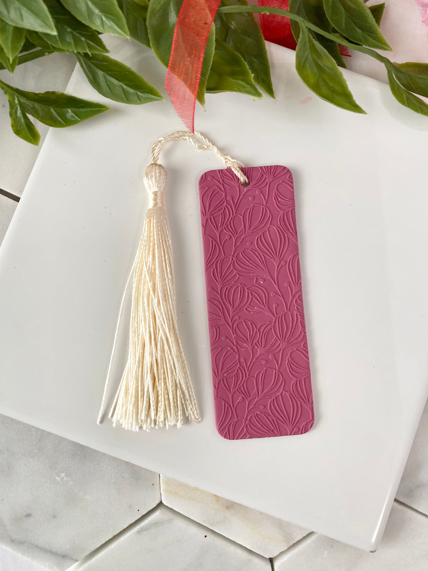 XO | Floral Textured Bookmark