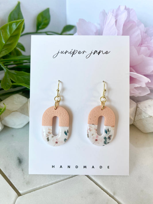 The Secret Garden | Open Oval Pastel Dangle Earrings