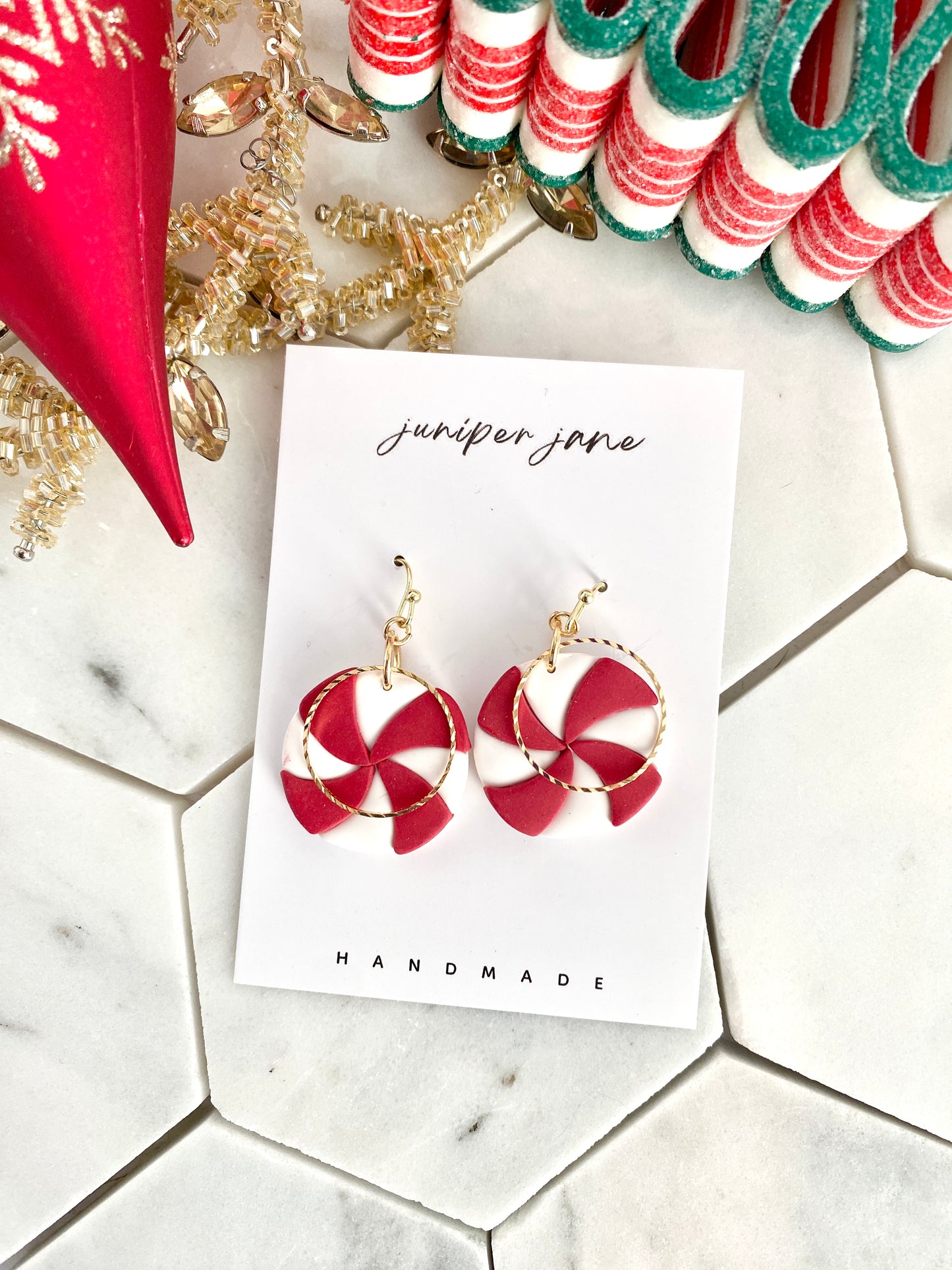 Winter Wonderland | Peppermint Candy Earrings