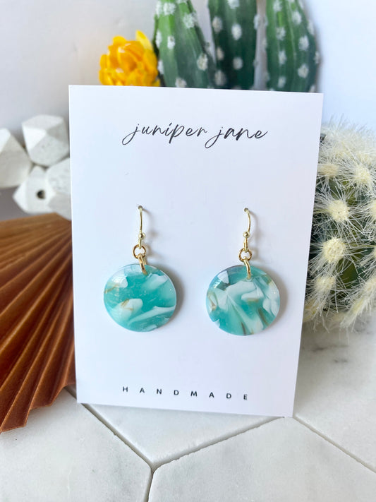 Copper Canyon | Faux Stone Circle Earrings