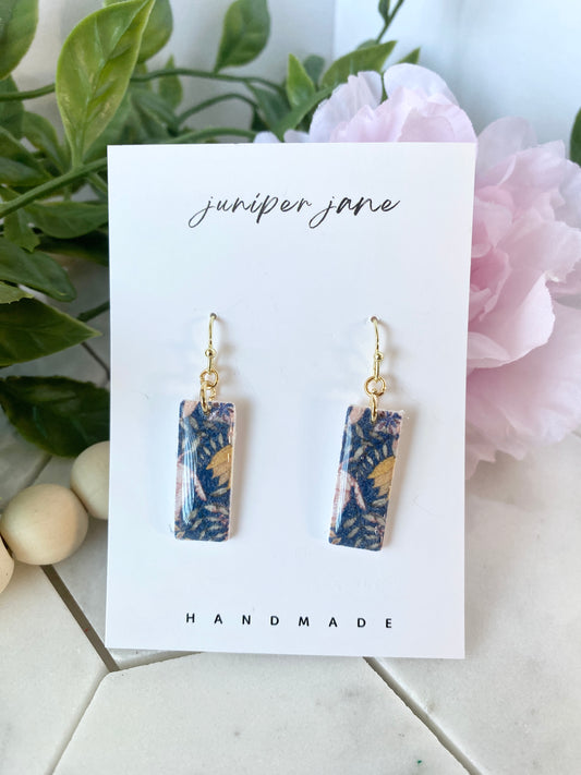 Summer Blooms | Floral Bar Dangle Earrings