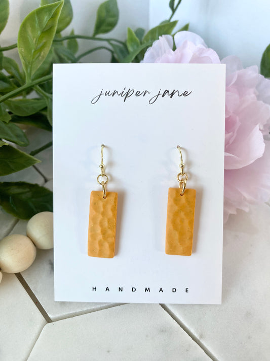 Summer Blooms | Hammered Bar Dangle Earrings