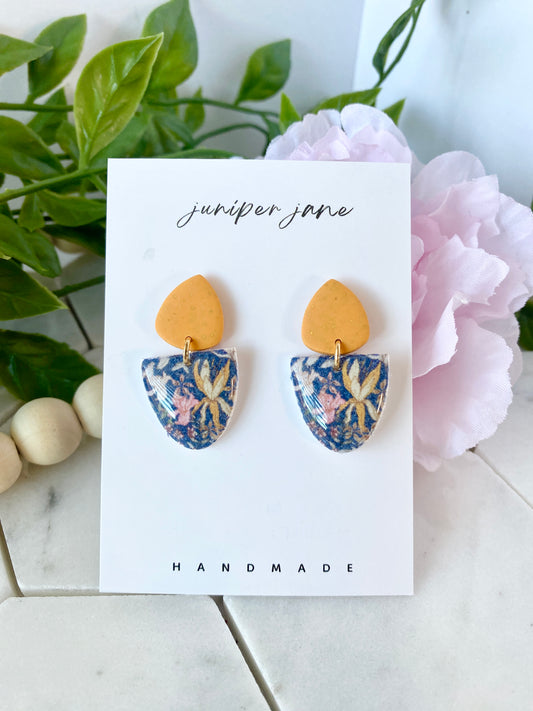 Summer Blooms | Floral Gumdrop Dangle Earrings