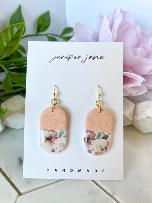 The Secret Garden | Oval Pastel Dangle Earrings