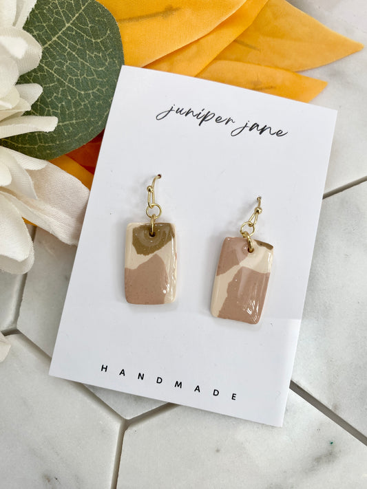 Crisp Morning | Multicolor Rectangle Earrings