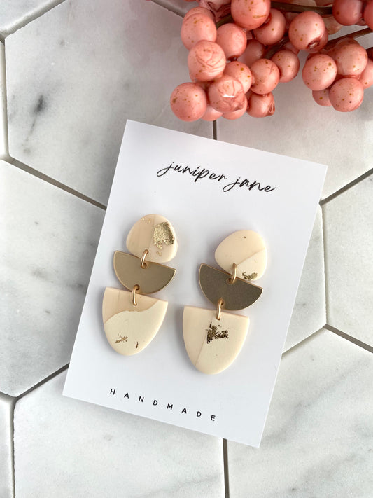 Luxe Deluxe | Vanilla Swirl Gumdrop Dangle Earrings
