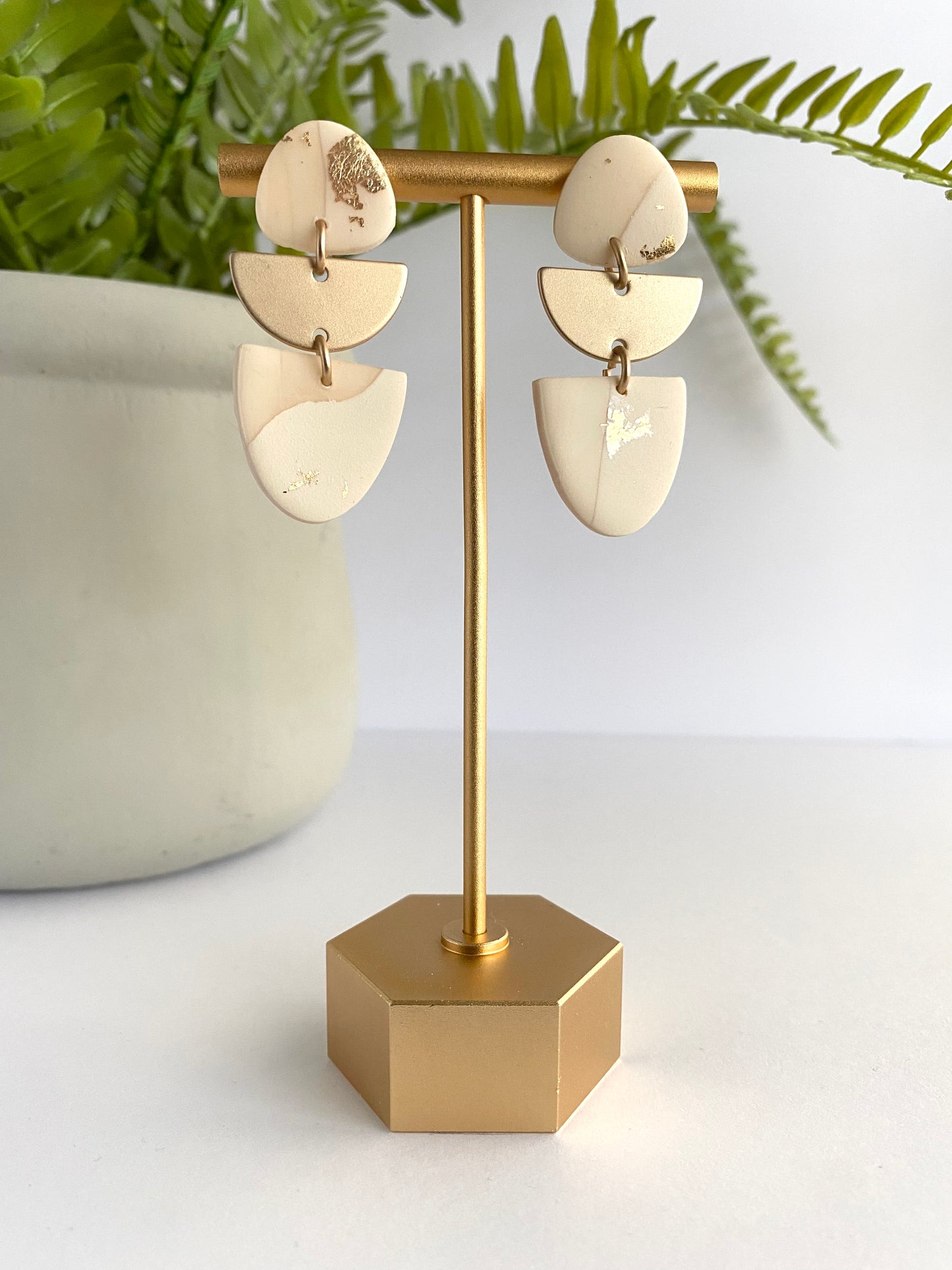 Luxe Deluxe | Vanilla Swirl Gumdrop Dangle Earrings